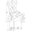 Baney Fabric Upholstered Dining Side Chair Cream and Dark Oak / CS-104507DOK