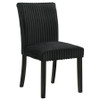 Dermott Upholstered Parson Dining Side Chair Black (Set of 2) / CS-106512BLK