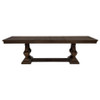 Ridgewell Rectangular Trestle Dining Table Dark Oak / CS-104601