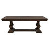 Ridgewell Rectangular Trestle Dining Table Dark Oak / CS-104601