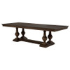 Ridgewell Rectangular Trestle Dining Table Dark Oak / CS-104601