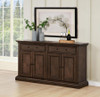 Ridgewell 2-drawer 4-door Dining Server Dark Oak / CS-104605