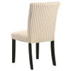 Dermott Upholstered Parson Dining Side Chair Cream (Set of 2) / CS-106512CRM