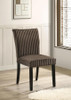 Dermott Upholstered Parson Dining Side Chair Chocolate (Set of 2) / CS-106512CH