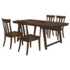 Reynolds 5-piece Rectangular Dining Table Set Brown Oak / CS-107591-S5