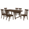 Reynolds 7-piece Rectangular Dining Table Set Brown Oak / CS-107591-S7