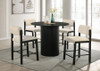 Hamlyn 5-piece Round Wood Counter Height Dining Set Cream and Black / CS-193938BLK-S5B