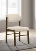 Kehoe Upholstered Dining Side Chair Cream and Walnut (Set of 2) / CS-193932WAL