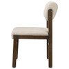 Kehoe Upholstered Dining Side Chair Cream and Walnut (Set of 2) / CS-193932WAL