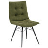 Aiken Fabric Upholstered Dining Side Chair Saddle Forest Green (Set of 4) / CS-110332FRT