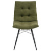 Aiken Fabric Upholstered Dining Side Chair Saddle Forest Green (Set of 4) / CS-110332FRT