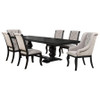 Phelps 7-piece Rectangular Dining Table Set Distressed Noir / CS-121231-S7A