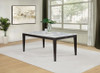 Averill 72-inch Rectangular White Marble Top Dining Table Coffee Bean / CS-121291