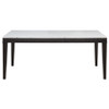 Averill 72-inch Rectangular White Marble Top Dining Table Coffee Bean / CS-121291