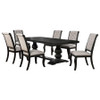 Phelps 7-piece Rectangular Dining Table Set Distressed Noir / CS-121231-S7C