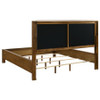 Adderley California King Wood Panel Bed Cream and Warm Brown / CS-215851KW