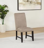 Averill Faux Leather Upholstered Dining Side Chair Tan (Set of 2) / CS-121292TAN