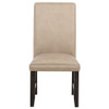Averill Faux Leather Upholstered Dining Side Chair Tan (Set of 2) / CS-121292TAN