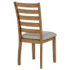 Atwood Wood Dining Side Chair Upholstered Seat Warm Brown / CS-121762