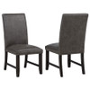 Averill Faux Leather Upholstered Dining Side Chair Dark Grey (Set of 2) / CS-121292GRY