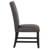 Averill Faux Leather Upholstered Dining Side Chair Dark Grey (Set of 2) / CS-121292GRY
