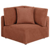 Elysia 6-piece Chenille Upholstered Modular Sectional Sofa Coral / CS-551891-SET