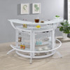 Dallas 3-piece Curved Freestanding Home Bar Cabinet White / CS-182136-S3