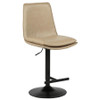 Eldridge Faux Leather Upholstered Adjustable Bar Stool Tan / CS-182957TAN