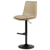 Eldridge Faux Leather Upholstered Adjustable Bar Stool Tan / CS-182957TAN