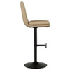 Eldridge Faux Leather Upholstered Adjustable Bar Stool Tan / CS-182957TAN