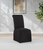 Shawna Upholstered Skirted Side Chair Black (Set of 2) / CS-193912BLK
