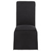 Shawna Upholstered Skirted Side Chair Black (Set of 2) / CS-193912BLK