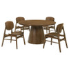 Franklin 5-piece 54-inch Round Dining Table Set Dark Brown / CS-193830-S5