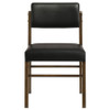 Kehoe Upholstered Dining Side Chair Black and Walnut (Set of 2) / CS-193922WAL