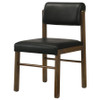 Kehoe Upholstered Dining Side Chair Black and Walnut (Set of 2) / CS-193922WAL