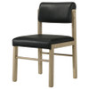 Kehoe Upholstered Dining Side Chair Black and Natural Oak (Set of 2) / CS-193922NAT