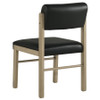 Kehoe Upholstered Dining Side Chair Black and Natural Oak (Set of 2) / CS-193922NAT