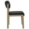 Kehoe Upholstered Dining Side Chair Black and Natural Oak (Set of 2) / CS-193922NAT