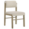 Kehoe Upholstered Dining Side Chair Cream and Natural Oak (Set of 2) / CS-193932NAT