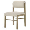 Kehoe Upholstered Dining Side Chair Cream and Natural Oak (Set of 2) / CS-193932NAT