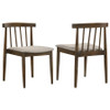 Cullen Dining Side Chair Upholstered Seat Dark Walnut (Set of 2) / CS-193942WAL