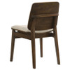 Redbridge Velvet Upholstered Side Chair Cream and Walnut (Set of 2) / CS-193952WAL