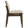 Redbridge Velvet Upholstered Side Chair Cream and Walnut (Set of 2) / CS-193952WAL