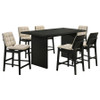 Decker 7-piece 70-inch Rectangular Counter Height Dining Set Cream and Black / CS-193958BLK-S7D