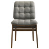 Redbridge Velvet Upholstered Side Chair Grey and Walnut (Set of 2) / CS-193962WAL