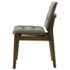 Redbridge Velvet Upholstered Side Chair Grey and Walnut (Set of 2) / CS-193962WAL
