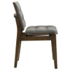 Redbridge Velvet Upholstered Side Chair Grey and Walnut (Set of 2) / CS-193962WAL
