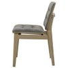 Redbridge Velvet Upholstered Side Chair Grey and Natural Oak (Set of 2) / CS-193962NAT