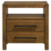 Adderley 2-drawer Nightstand Bedside Table Warm Brown / CS-215852