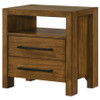 Adderley 2-drawer Nightstand Bedside Table Warm Brown / CS-215852